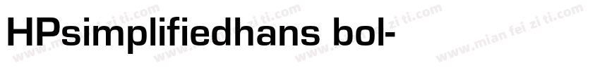 HPsimplifiedhans bol字体转换